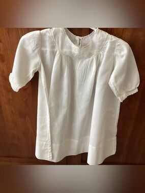 Antique early 20th Century infant Christening gown or Baptismal gown hand-embroi